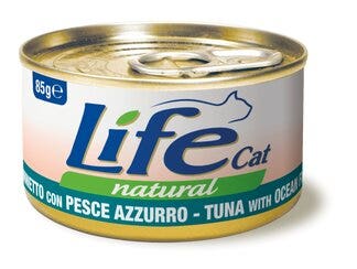Life Pet Care Nourriture humide au thon et au poisson bleu pour chats adultes 85 g