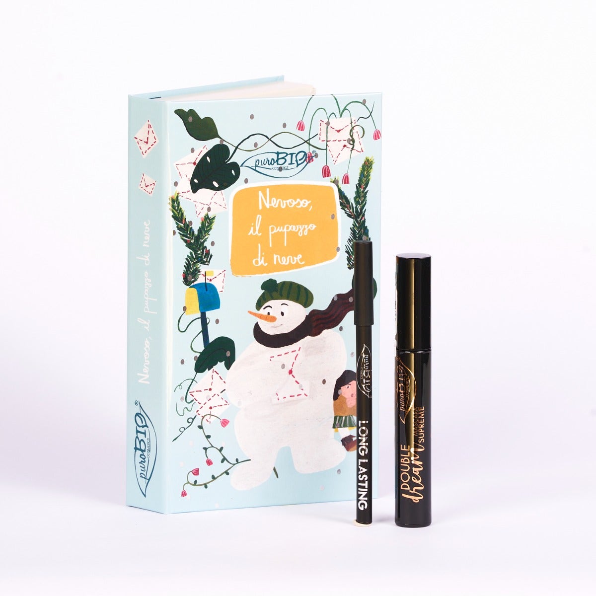Purobio Kit Il Pupazzo Di Neve Mascara Double Cream Supreme+Matita Occhi Long Lasting