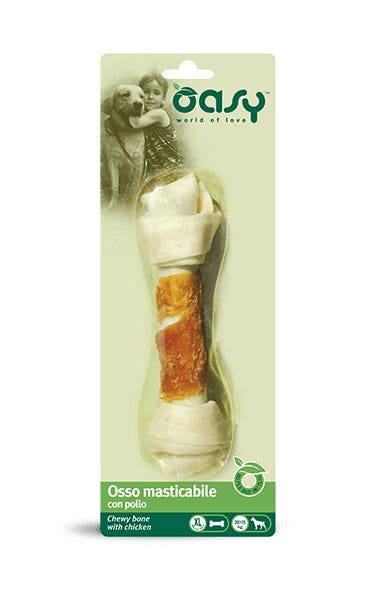 Oasy Snack per Cani Osso Masticabile con Pollo Taglia XL 98g