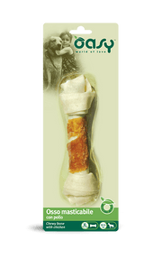 Oasy Snack per Cani Osso Masticabile con Pollo Taglia XL 98g