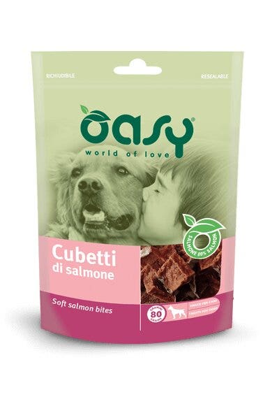 Oasy Snack per Cani Cubetti di Salmone 80g