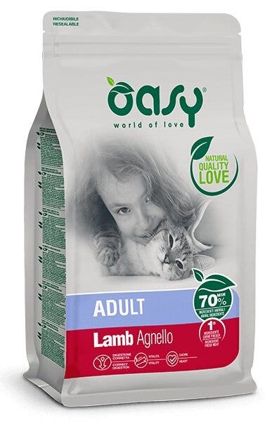 Oasy Dry à l'agneau pour chats adultes, sac de 1,5 kg