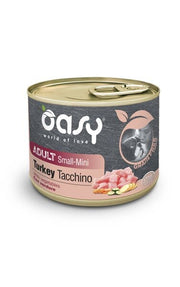 Oasy Grain Free Nourriture humide à la dinde pour chiens adultes de petite taille/mini 200 g