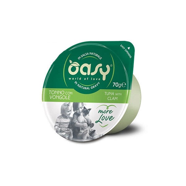Oasy More Love pour chat : thon aux palourdes en sauce naturelle 70 g