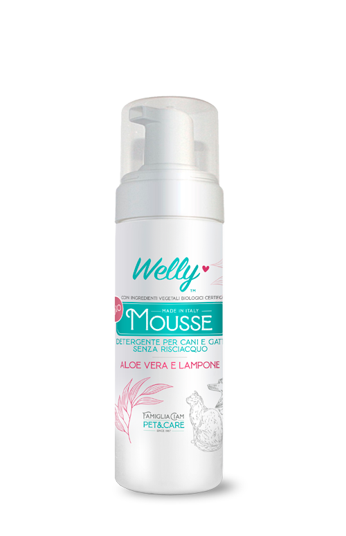 Welly Mousse Aloe Vera & Lampone Per Cane E Gatto 150ml