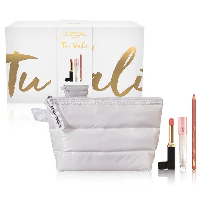 L'Oréal Paris Self Confidence Box Rouge à lèvres + Gloss volumateur + Crayon à lèvres + Pinceau Beauty Soffice
