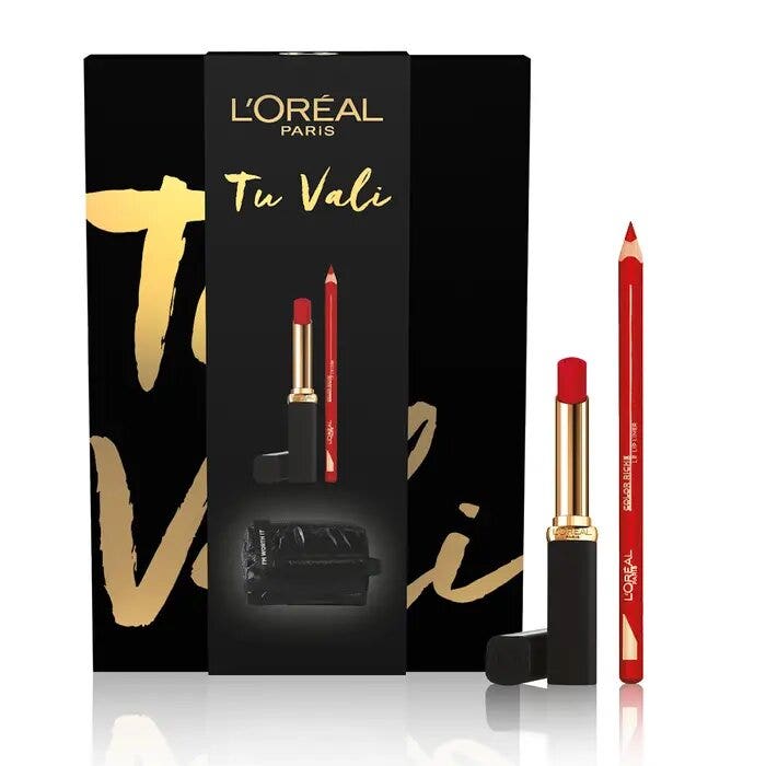 L'Oréal Paris Self Confidence Box Mini Beauty Noir Kit Lèvres + Rouge à lèvres + Crayon à lèvres