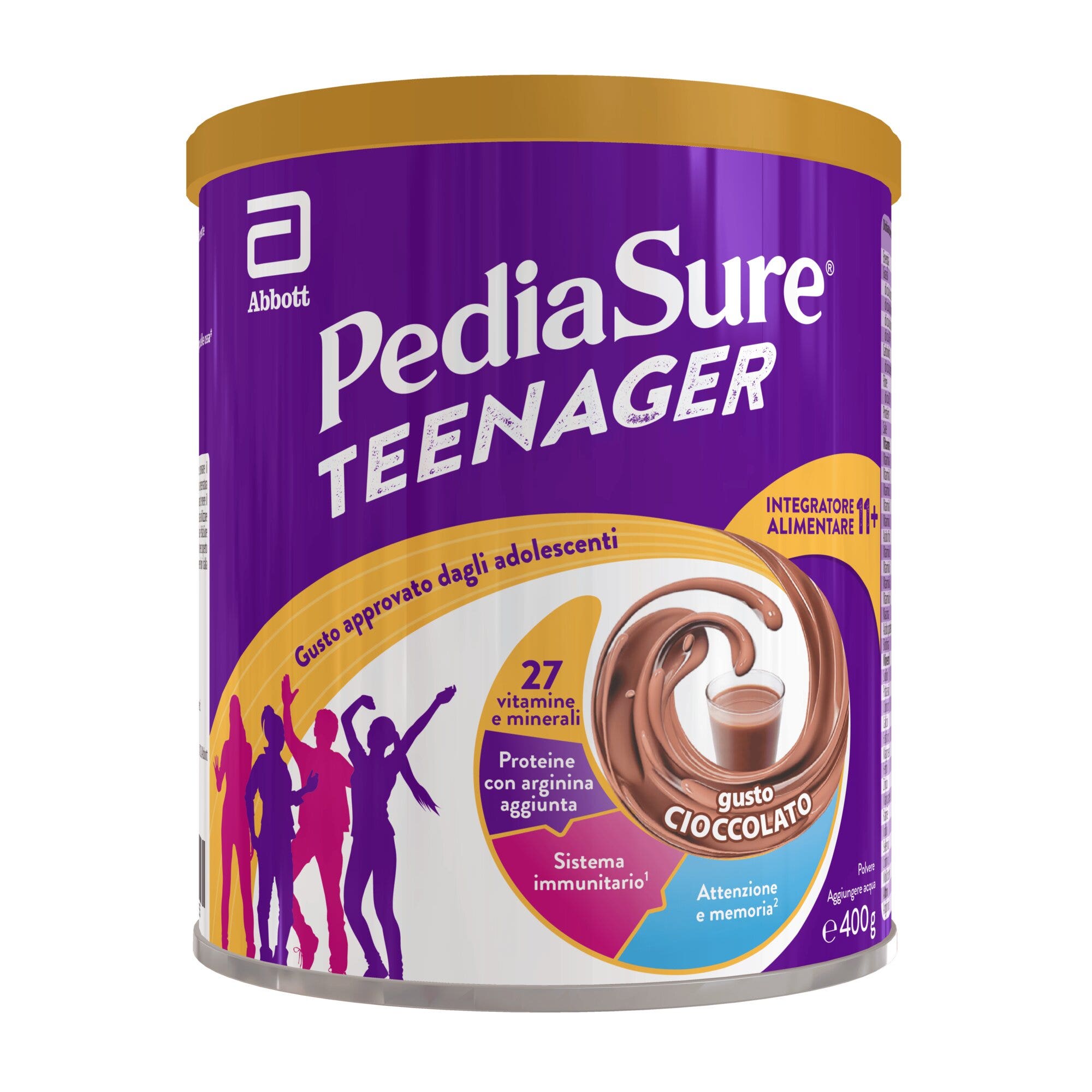 Pediasure Teenager Complément alimentaire multivitaminé au chocolat 400 g pour les adolescents de 11 ans et plus