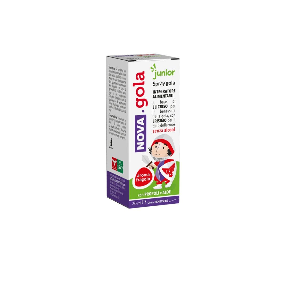 Nova Gola Spray Junior Saveur Fraise 30 ml
