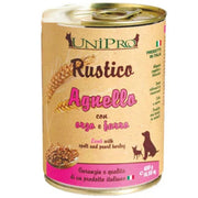 Unipro Rustico Nourriture humide à l'agneau, à l'orge et à l'épeautre pour chiens, pot de 400 g