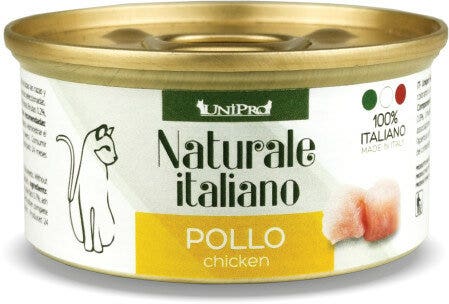 Unipro Naturale Italiano Cibo Umido Pollo Per Gatti Adulti Scatoletta 85g