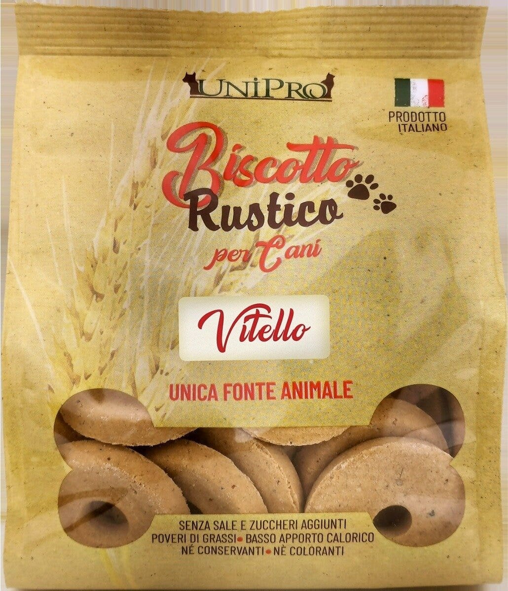 Unipro Biscuit Rustico au veau, aliment complémentaire pour chiens, 300 g