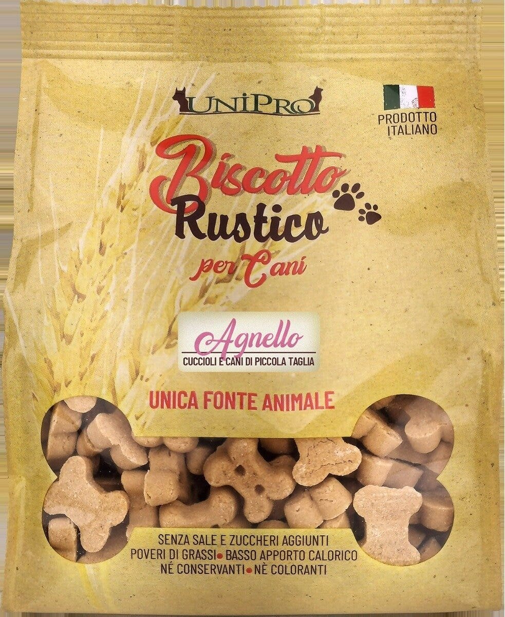 Unipro Biscuit rustique à l'agneau, aliment complémentaire pour chiots et chiens de petite taille, 300 g