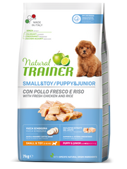 Natural Trainer Crocchette Pollo Fresco Per Cuccioli Di Taglia Piccola Sacco 7kg