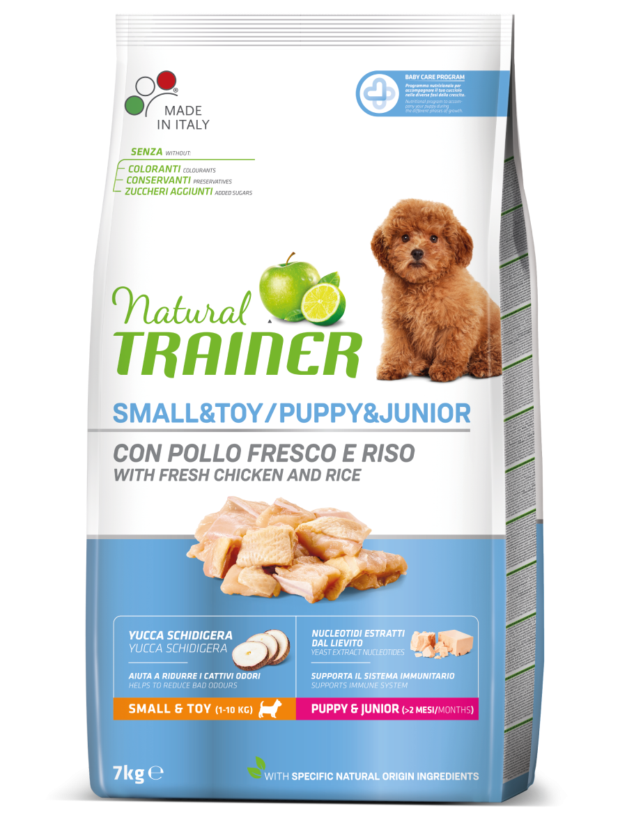 Natural Trainer Crocchette Pollo Fresco Per Cuccioli Di Taglia Piccola Sacco 7kg