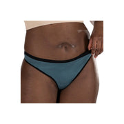 Fluyda Tanga Ligne Basic Culotte hygiénique Noir/Pétrole Taille L
