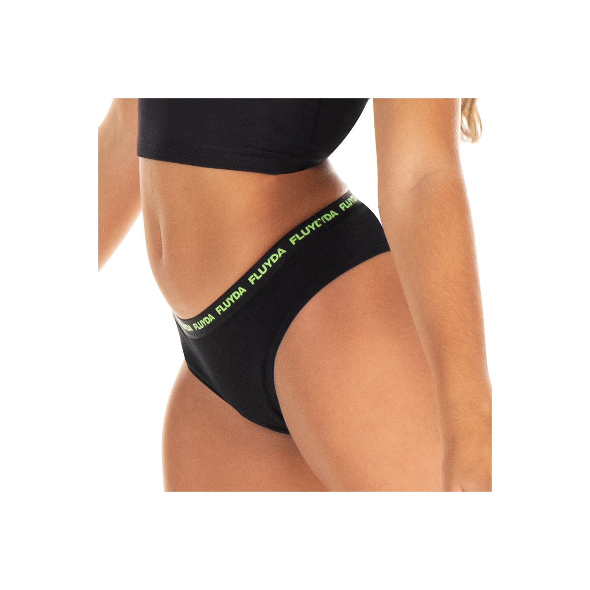 Fluyda Slip Organic Cotton Teen Plus Mutandina Assorbente Nero Taglia 11-12 Anni
