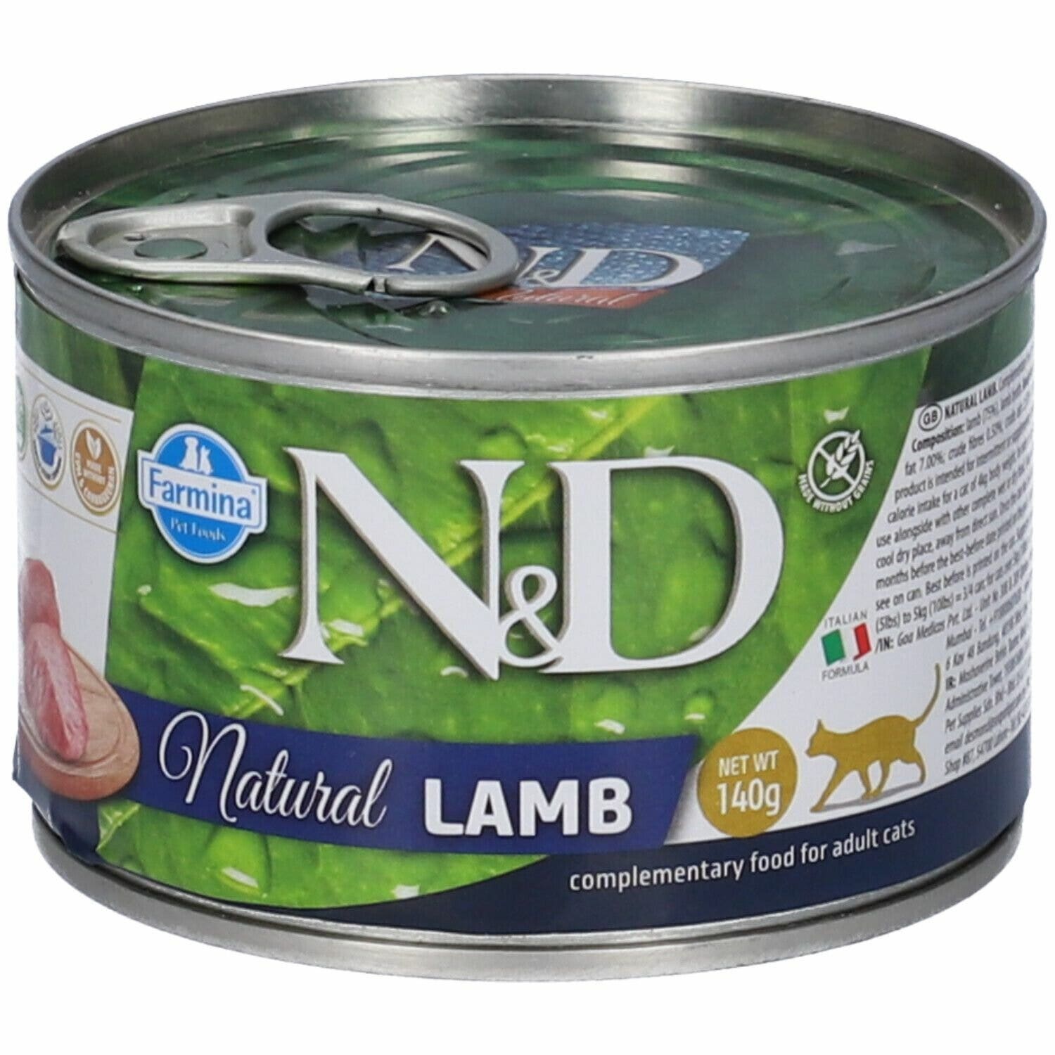 Farmina Natural & Delicious Natural Agneau pour chats 140 g