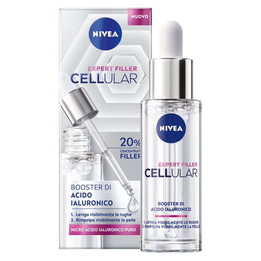 Nivea Cellular Expert Filler Booster à l'acide hyaluronique, sérum visage anti-rides raffermissant 30 ml