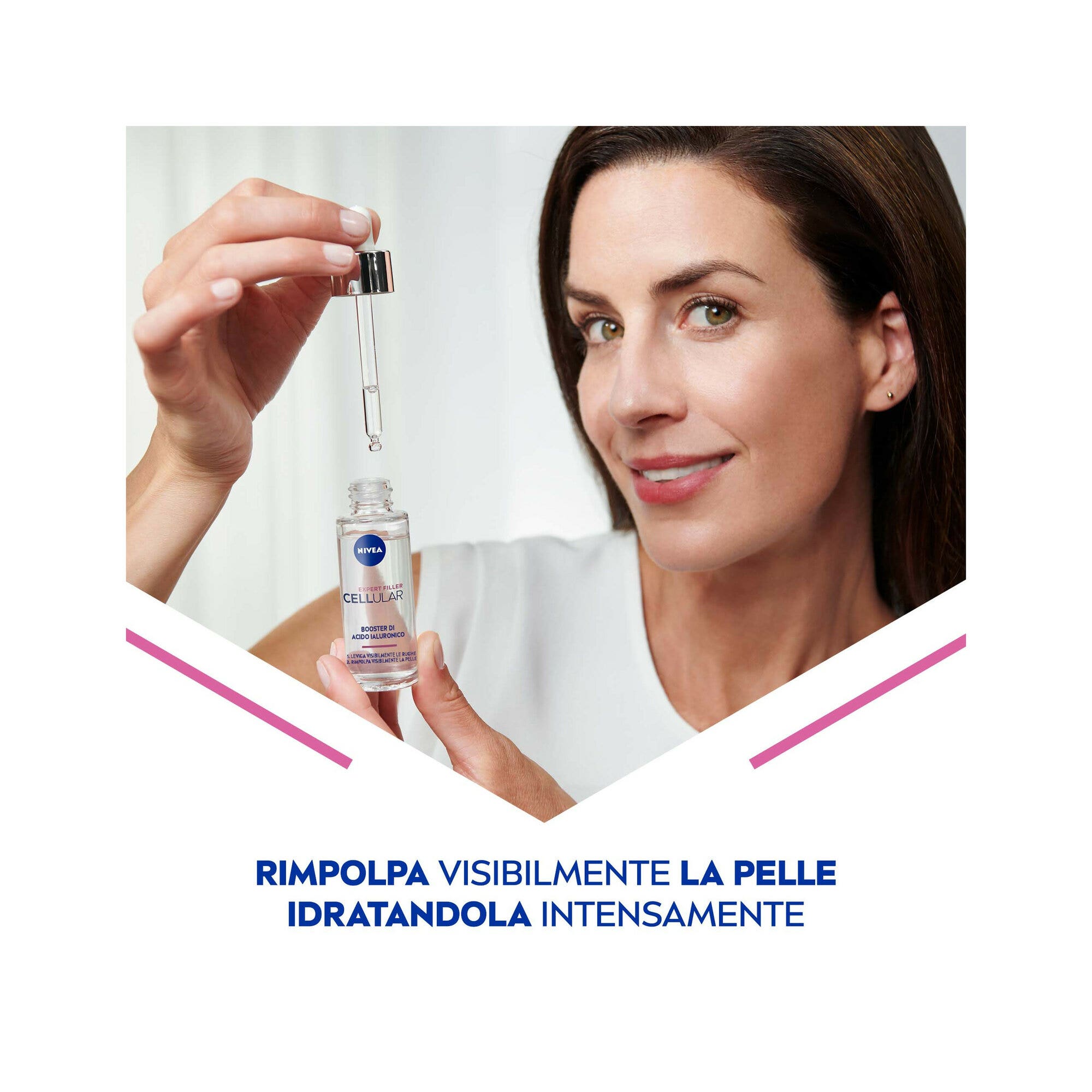 Nivea Cellular Expert Filler Booster à l'acide hyaluronique, sérum visage anti-rides raffermissant 30 ml