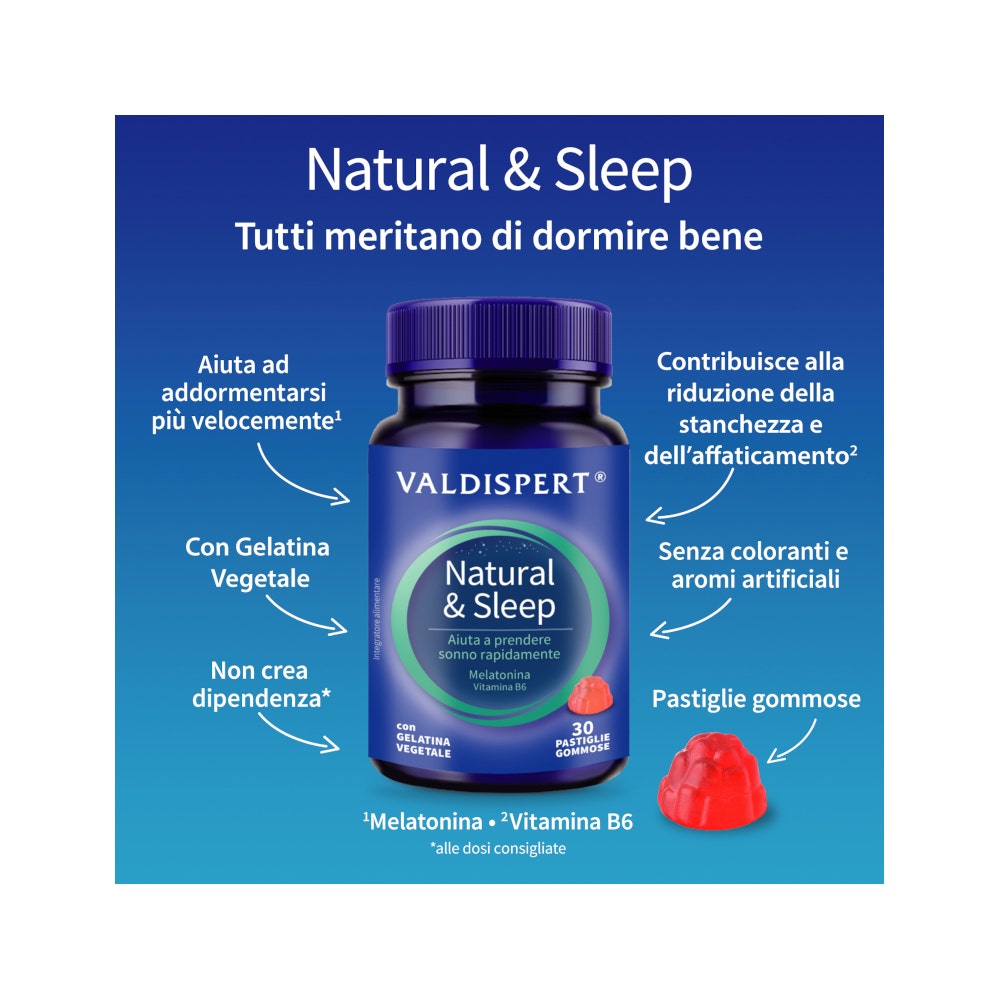 Valdispert Natural & Sleep 30 pastilles gommeuses