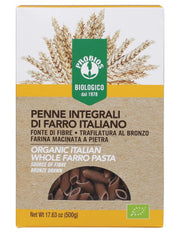 Pâtes au blé complet en forme de penne striées 500 g