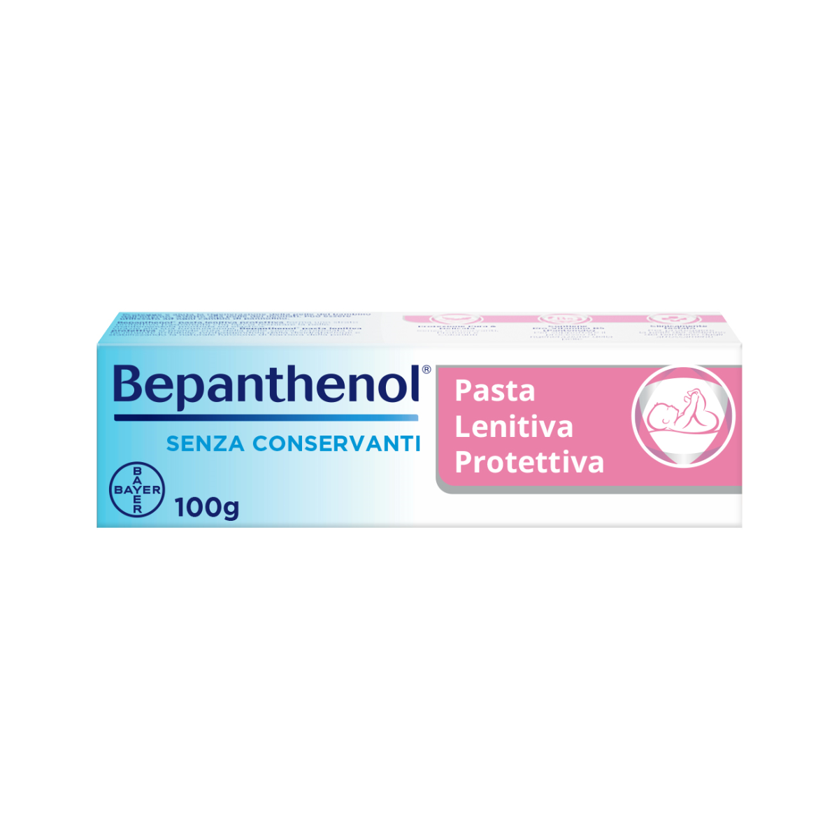 Bepanthenol Pâte apaisante protectrice au panthénol sans cortisone contre les irritations dues aux couches 100 g