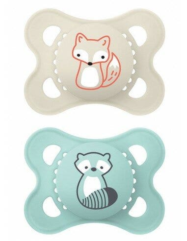 Mam Original Sucette Matt en silicone pour garçon, 2 pièces, 2-6 mois