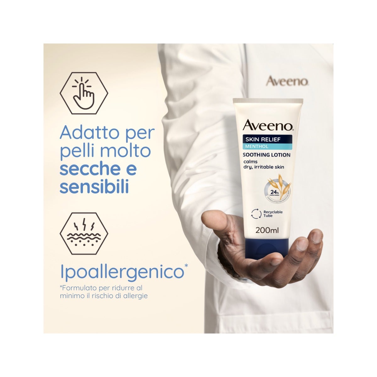 Aveeno Skin Relief Crema Idratante Lenitiva Mentolo 200 ml