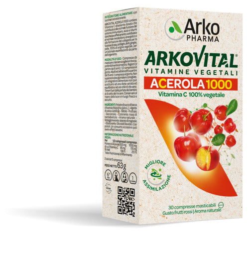 Arkopharma Acérola 30 comprimés à croquer - Vitamine C