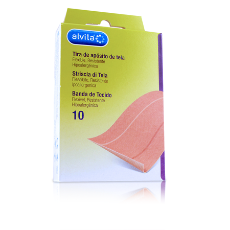 Alvita Cerotto Striscia Tela 10mX6cm 10 Pezzi
