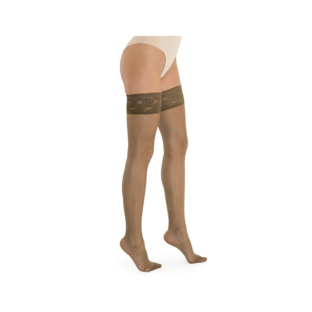 Marilyn 140 Denari Calze Autoreggenti Compressione Graduata Colore Fumo Taglia 3M 1 Paio