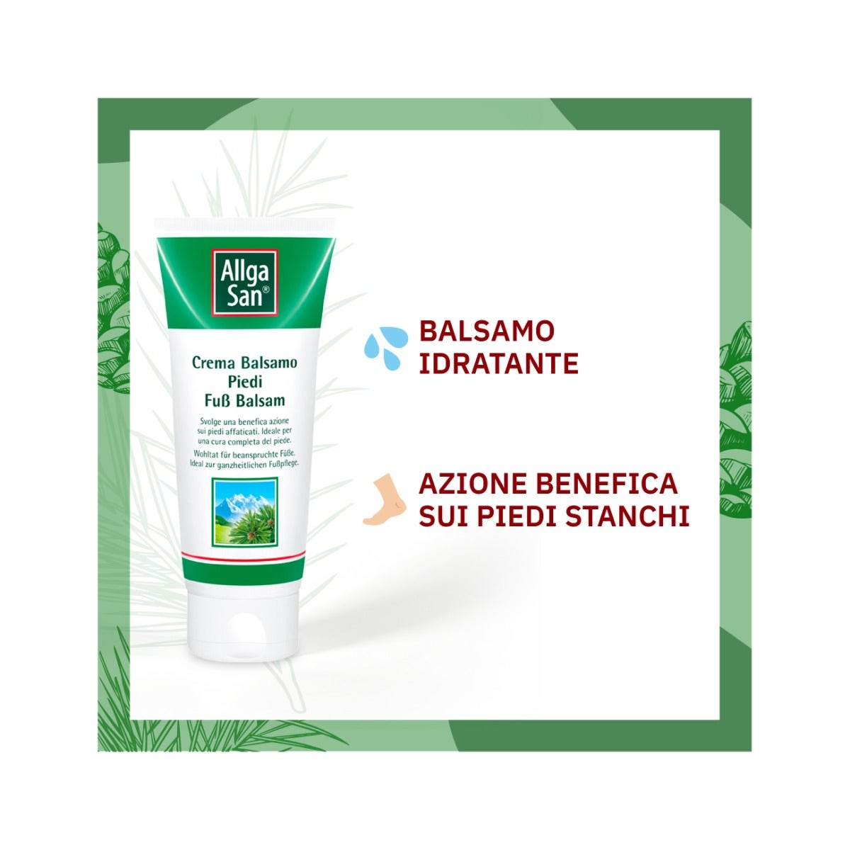 AllgaSan Crema Balsamo Piedi Secchi E Affaticati 100ml