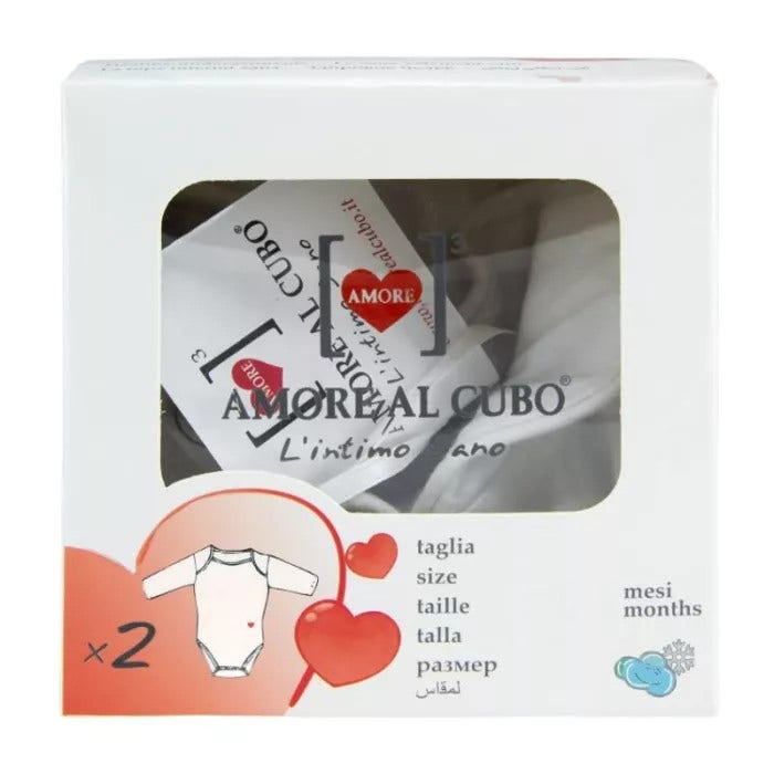 Amore Al Cubo L'intimo Sano Body manica lunga 9-12m