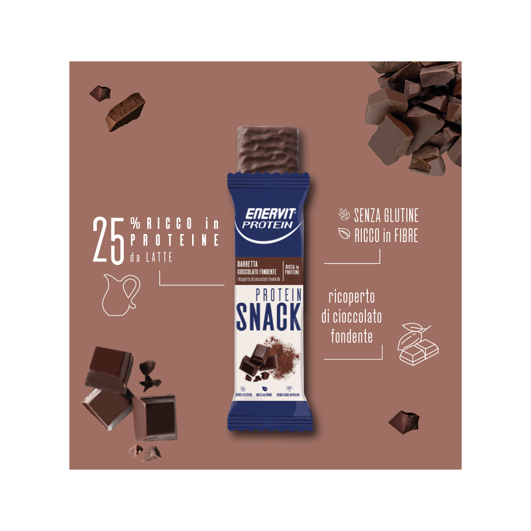 Enervit Protein Snack Chocolat Noir 8 Barres