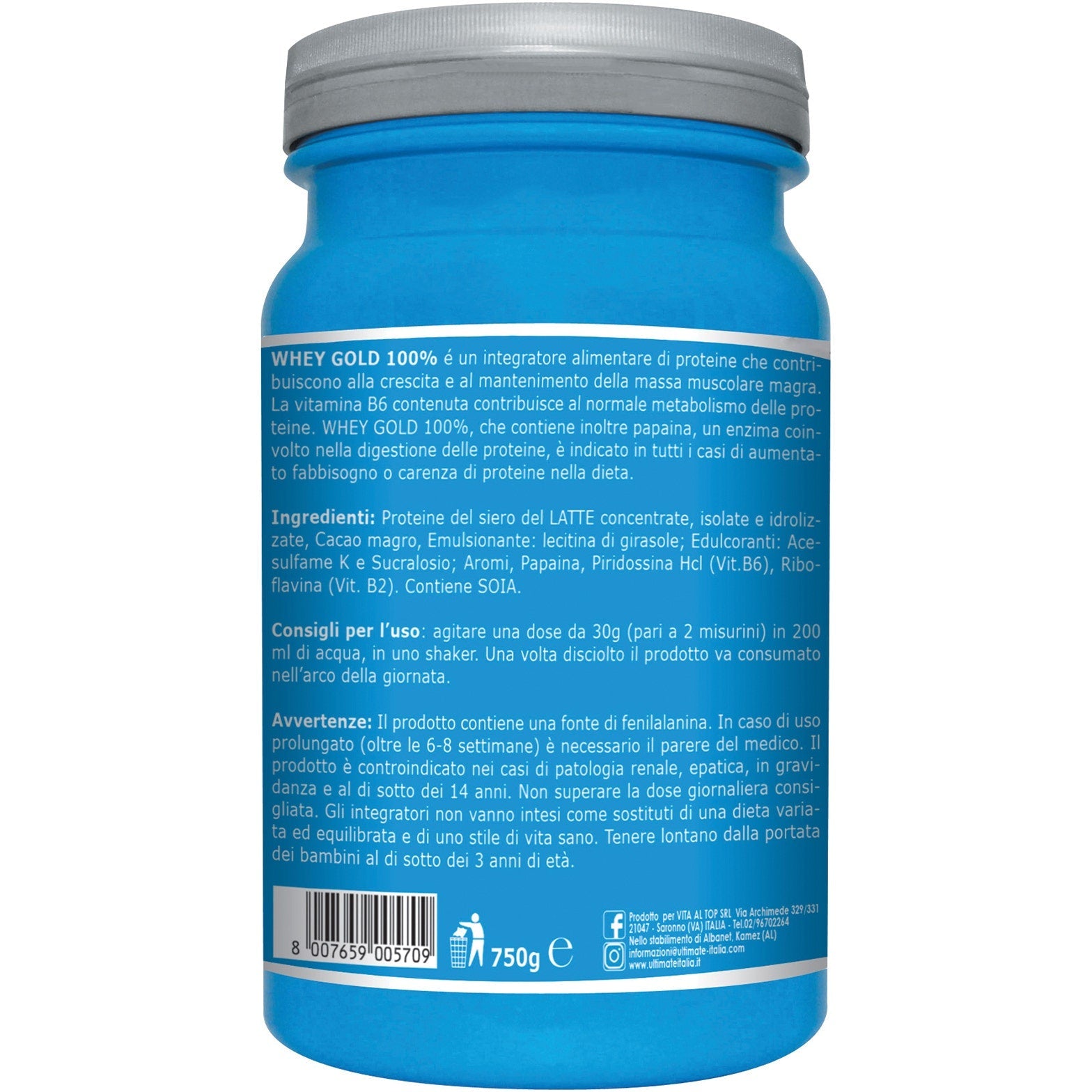 Ultimate Whey Gold 100% Cacao 750g