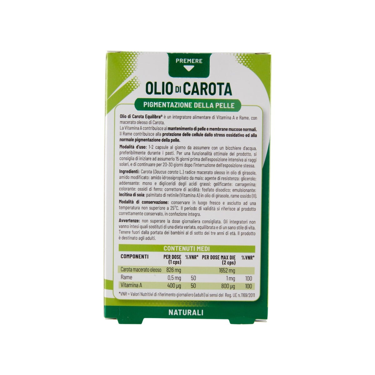 Equilibra Olio Di Carota 32 Capsule Vegetali