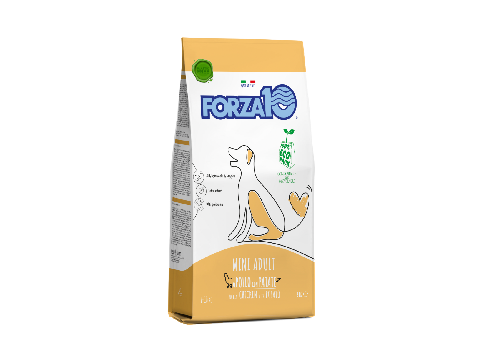 Forza10 Adult Maintenance Croquettes au poulet et aux pommes de terre pour chiens adultes de petite taille, sac de 2 kg