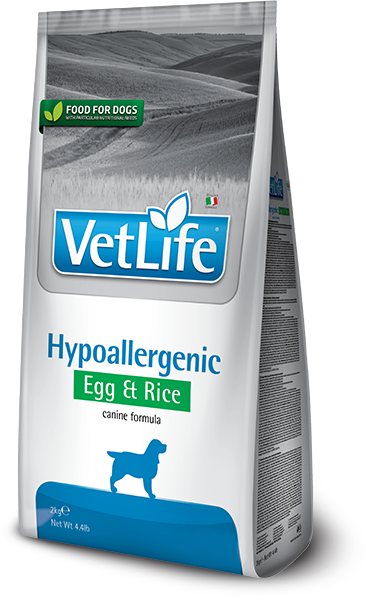 Farmina Vet Life Hypoallergenic Egg & Rice, croquettes pour chiens, sac de 2 kg