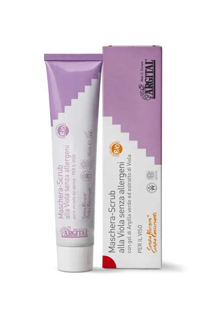 Argital Maschera - Scrub Viso Alla Viola Senza Allergeni 75ml