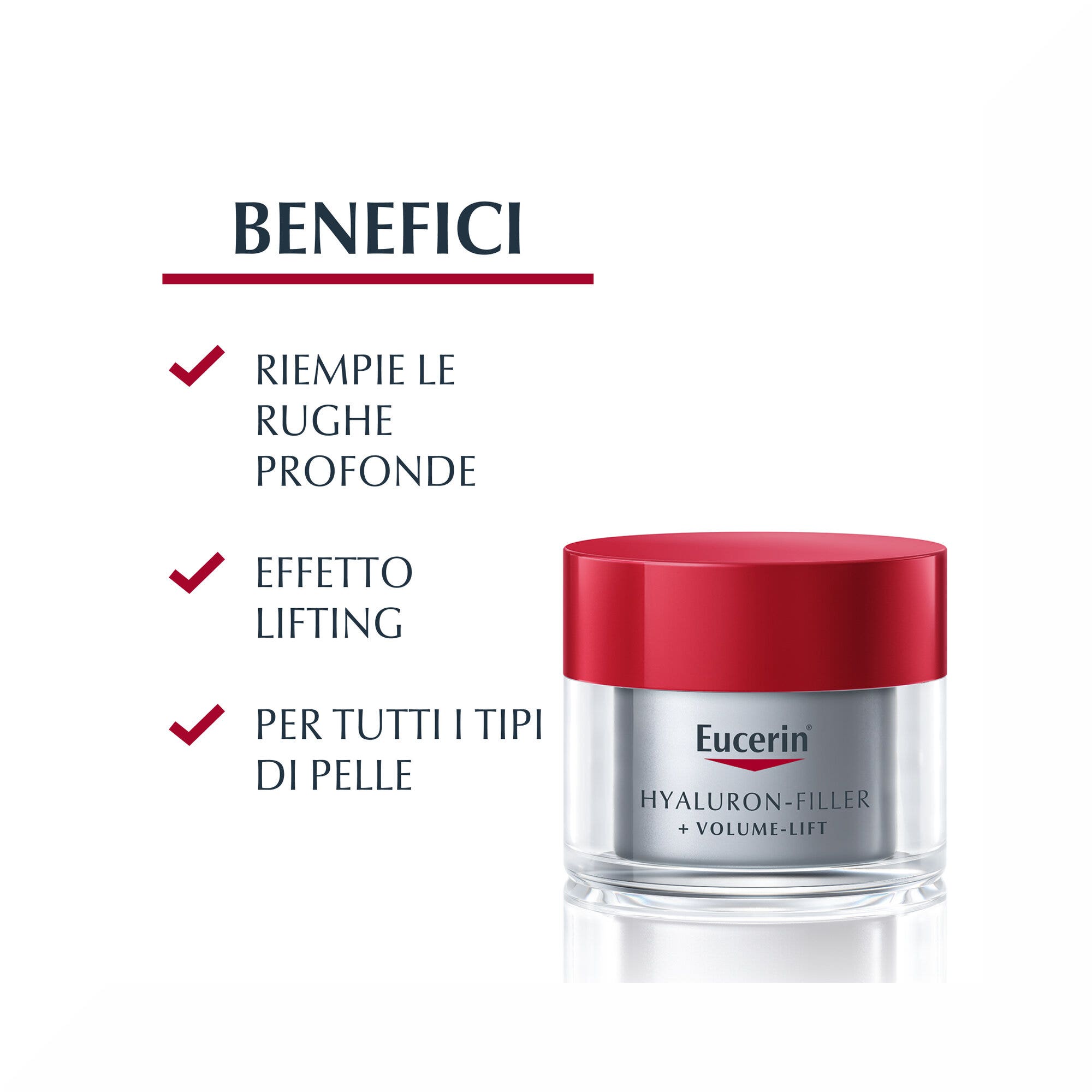 Eucerin Hyaluron-Filler+Volume-Lift Notte crema antirughe Pelle Normale 50ml