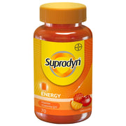 Supradyn Energy Complément alimentaire Vitamines A, B, C, D, E et coenzyme Q10 Contre la fatigue 70 bonbons gélifiés