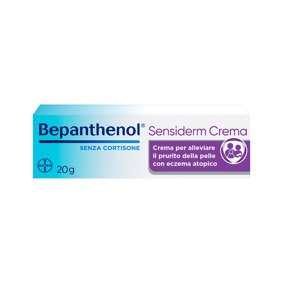 Bepanthenol Sensiderm Crema Lenitiva per Dermatite Atopica Eczema e Prurito Senza Cortisone 20g