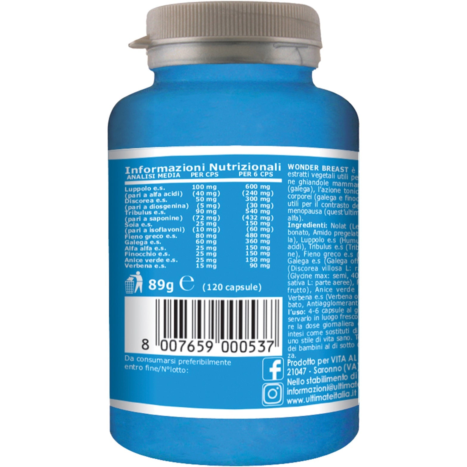 Ultimate Wonder Breast 120 Capsule Barattolo 89g