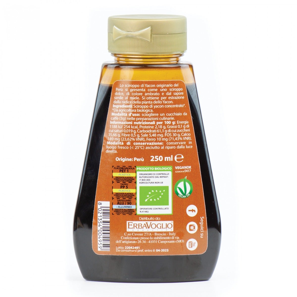 Yacon Sciroppo Bio 250ml