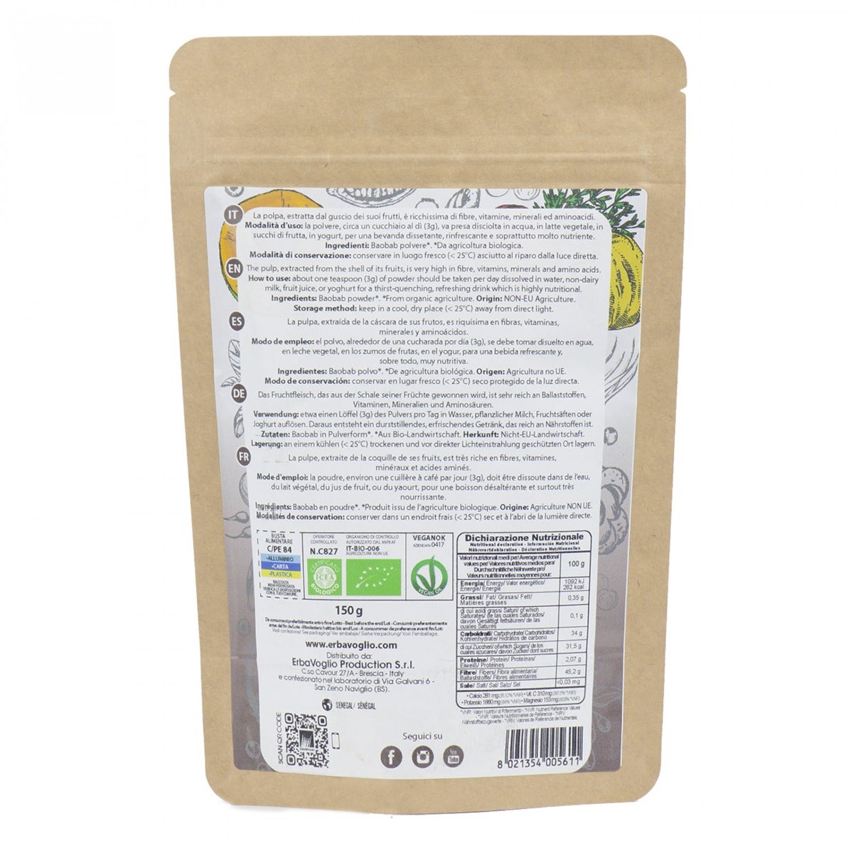 Baobab Polvere Bio 150g