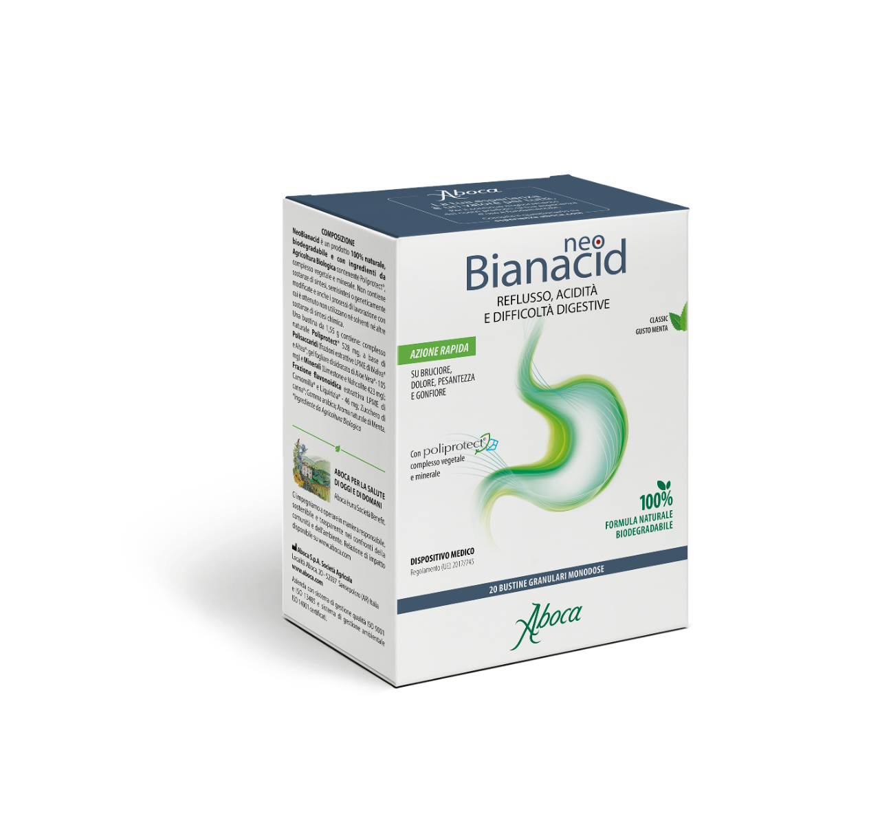 Aboca Neobianacid Acidité et Reflux 20 Sachets Monodoses