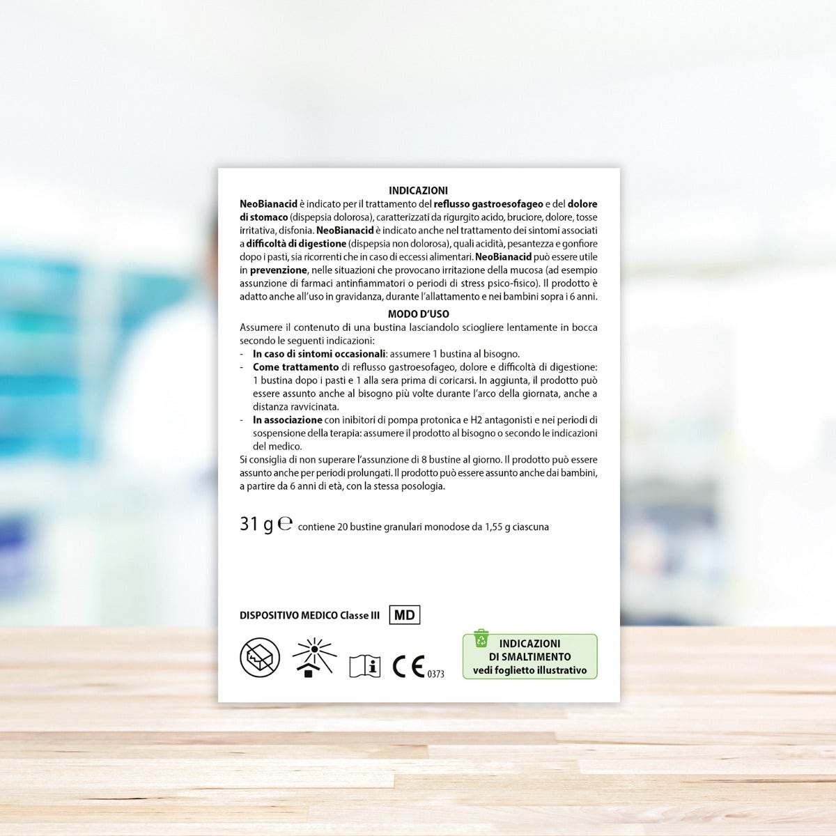 Aboca Neobianacid Acidité et Reflux 20 Sachets Monodoses