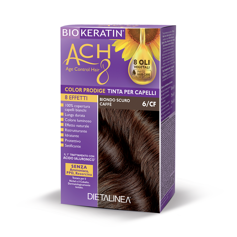 Biokeratin Ach8 Tinta per Capelli Biondo Scuro Caffè 6/CF