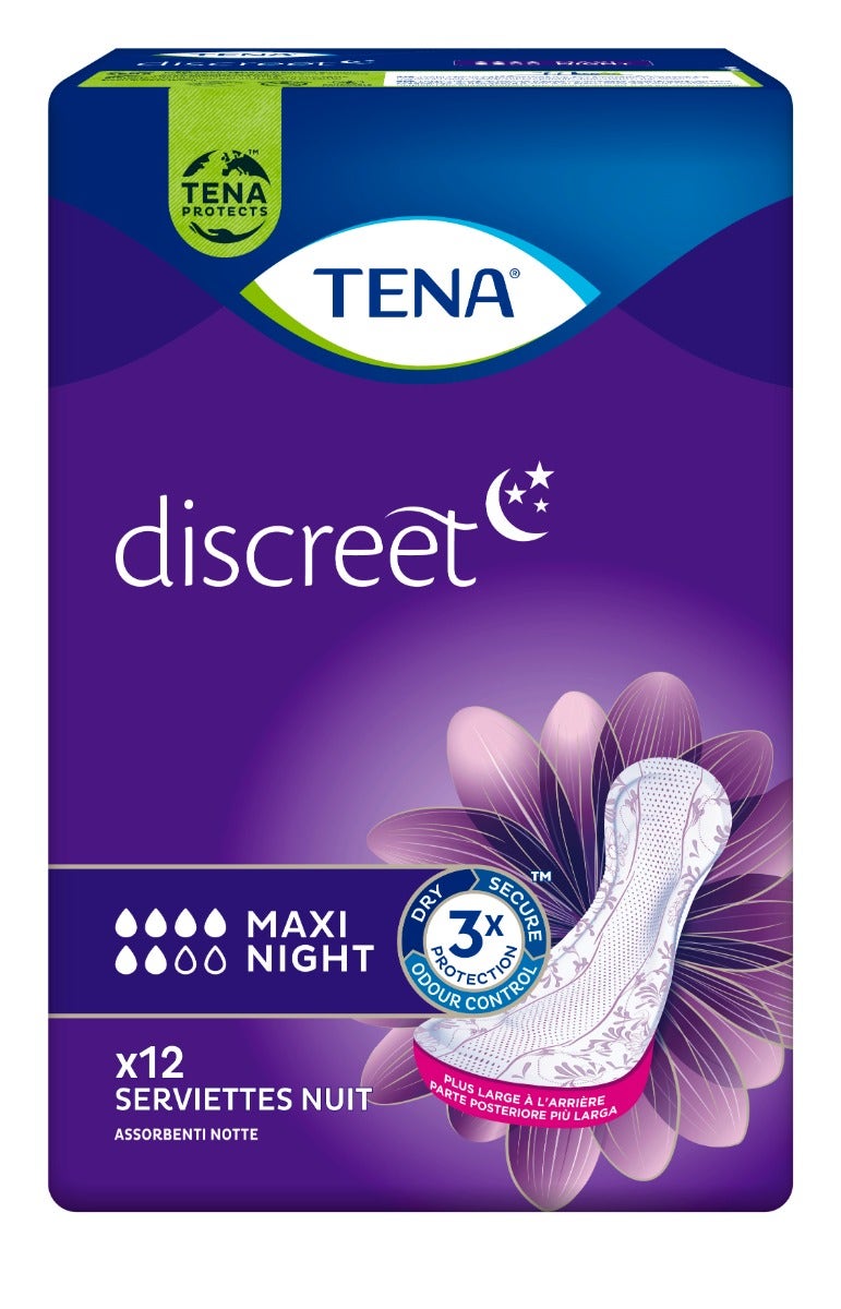 Tena Lady Maxi Night Serviettes hygiéniques 12 pièces
